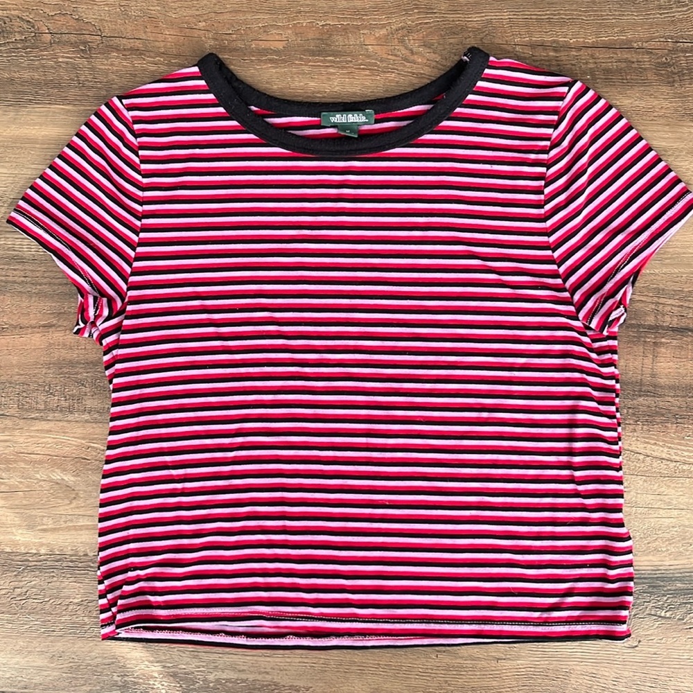 Wild Fable Striped Crop Top Medium
